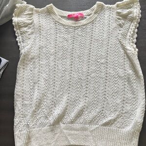 Lilly Pulitzer Cream Knit Sweater Top